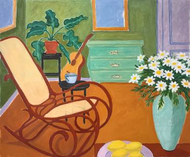 Original Expressionism Interiors Paintings by K Lewis