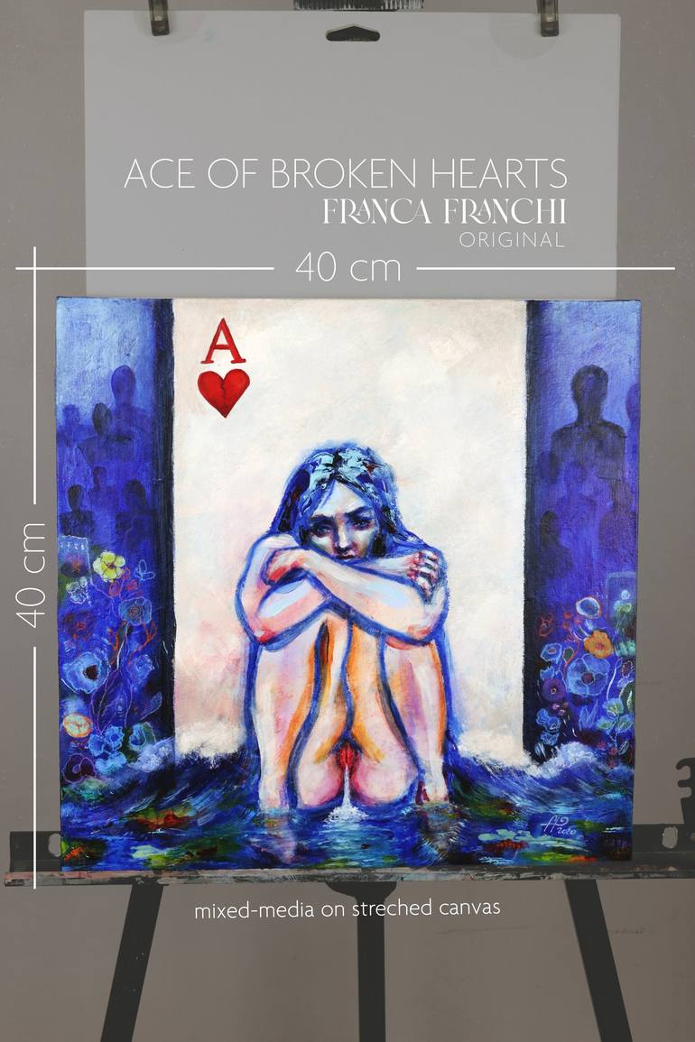 Original Fauvism Erotic Mixed Media by Franca Franchi