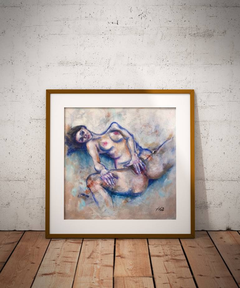 Original Expressionism Erotic Painting by Franca Franchi