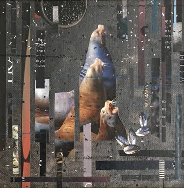 Print of Abstract Animal Collage by Gillian Loop