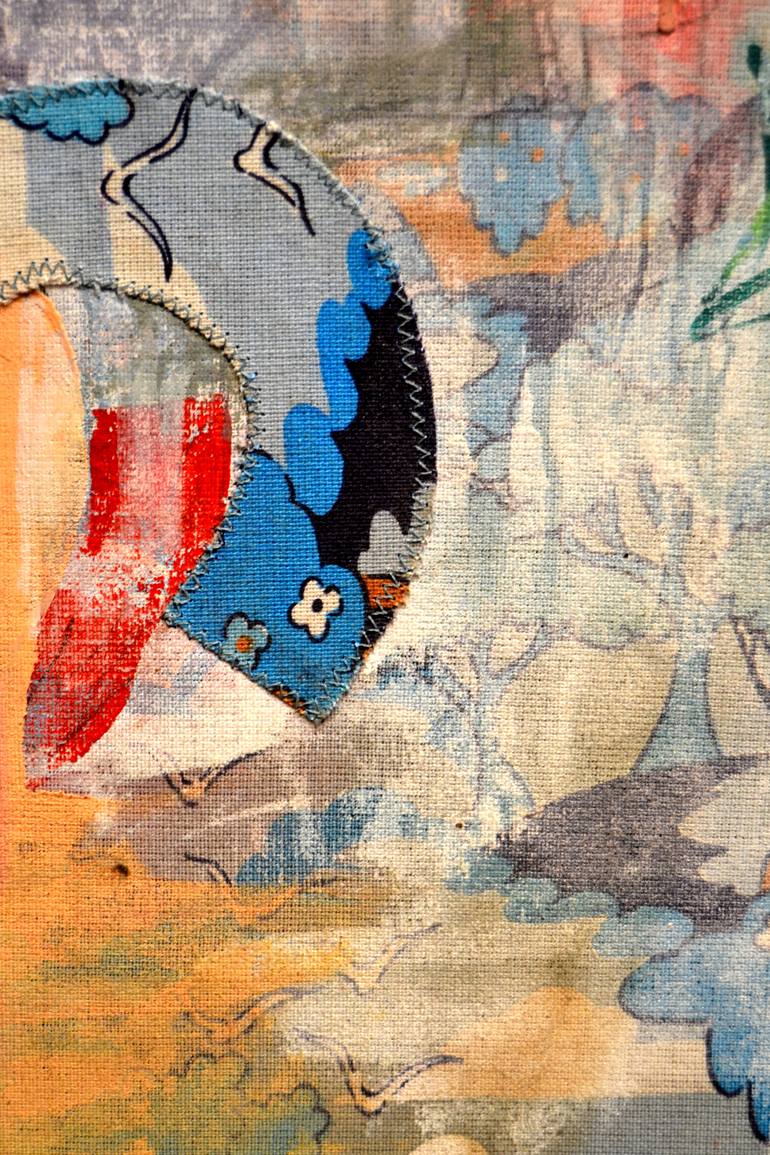 Original Abstract Expressionism Abstract Collage by Aby Mackie