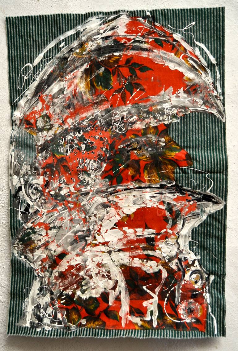 Original Abstract Expressionism People Painting by Aby Mackie