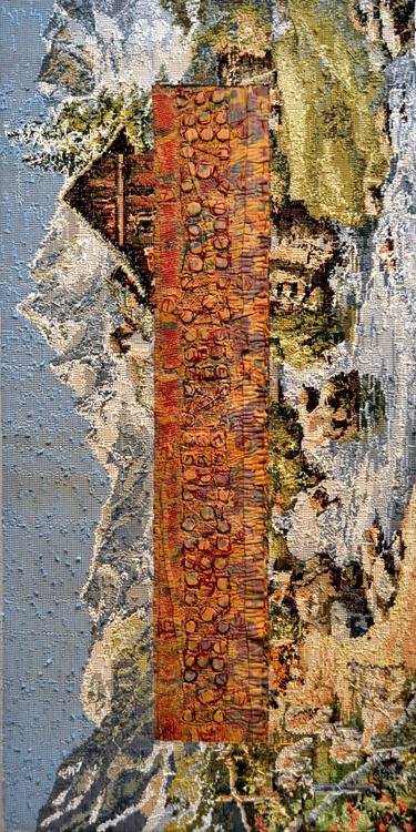 Original Folk Abstract Collage by Aby Mackie