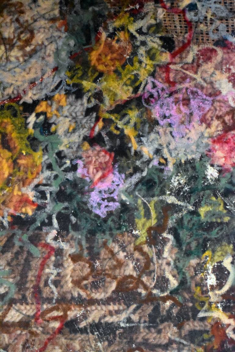 Original Expressionism Floral Collage by Aby Mackie