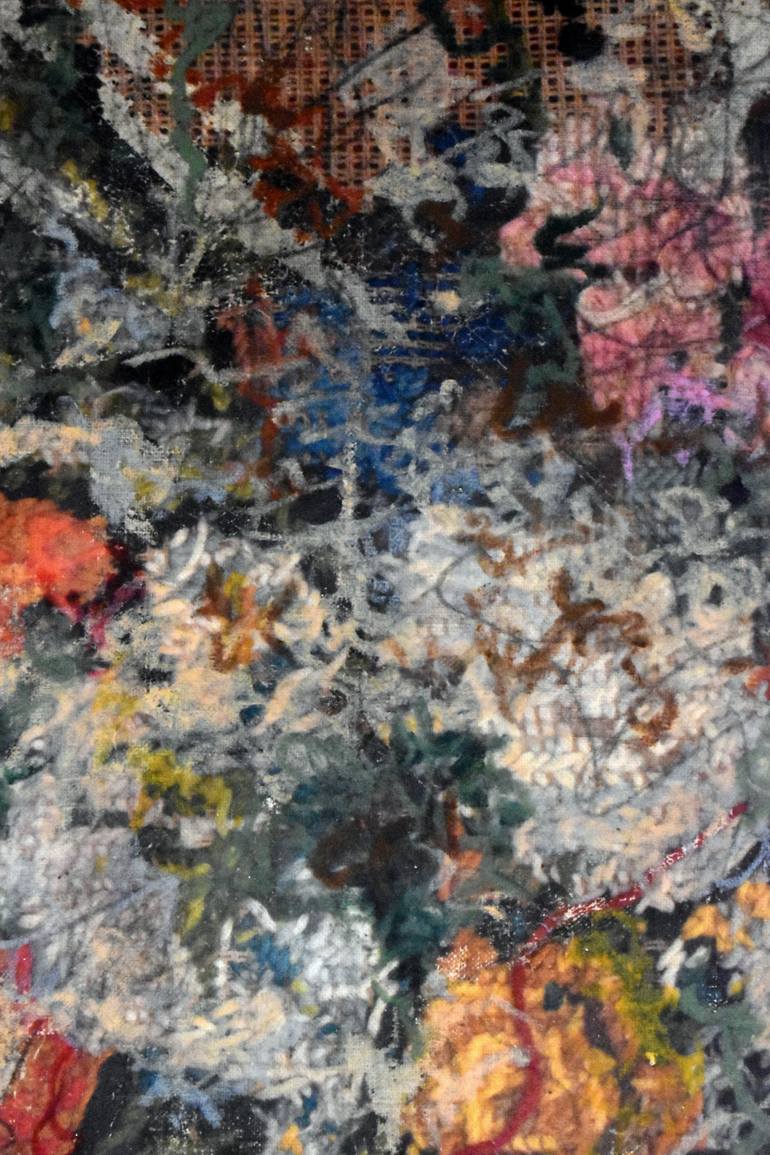 Original Expressionism Floral Collage by Aby Mackie