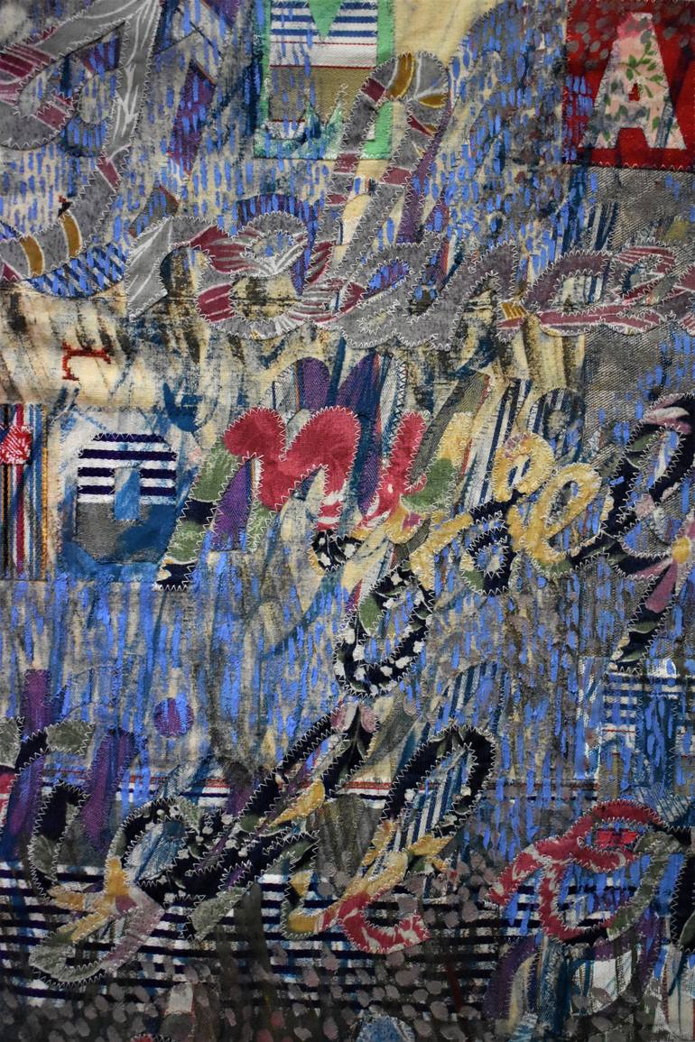 Original Abstract Typography Painting by Aby Mackie