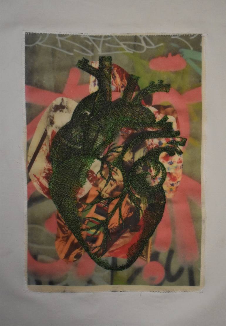 Original Abstract Love Mixed Media by Aby Mackie