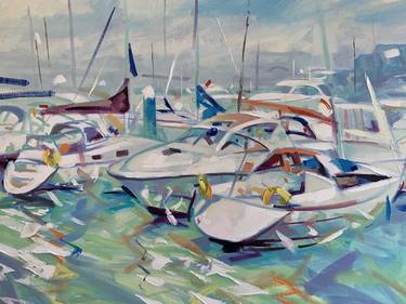 Print of Fine Art Boat Paintings by Alex Brown