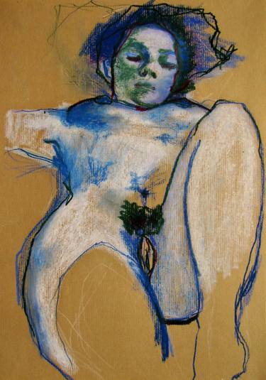 Original Expressionism Nude Drawings by Jeremy Allan