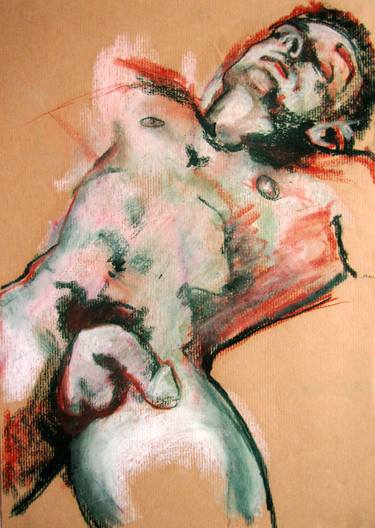 Original Expressionism Nude Drawings by Jeremy Allan