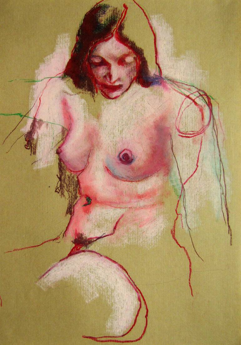 Original Expressionism Nude Drawings by Jeremy Allan