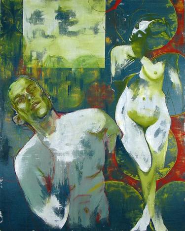 Original Abstract Expressionism Nude Paintings by Jeremy Allan