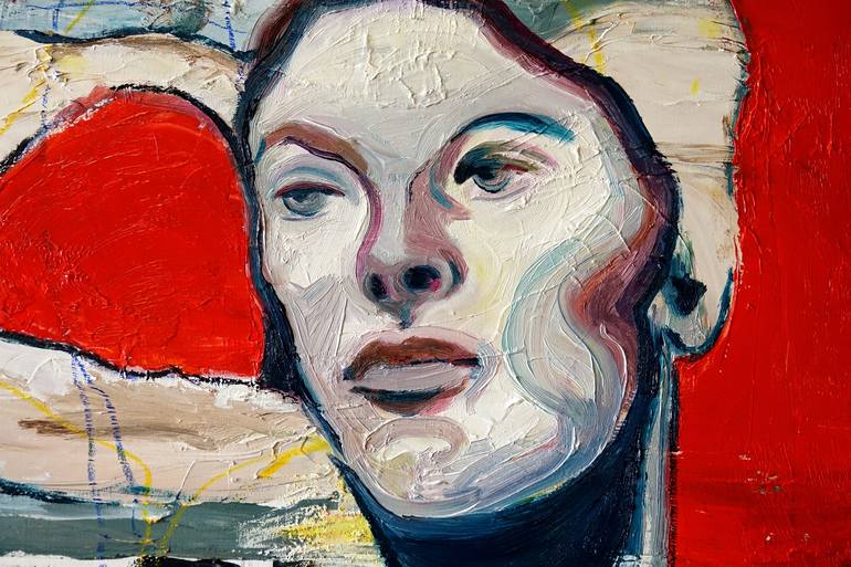 Original Abstract Expressionism Portrait Painting by Jeremy Allan