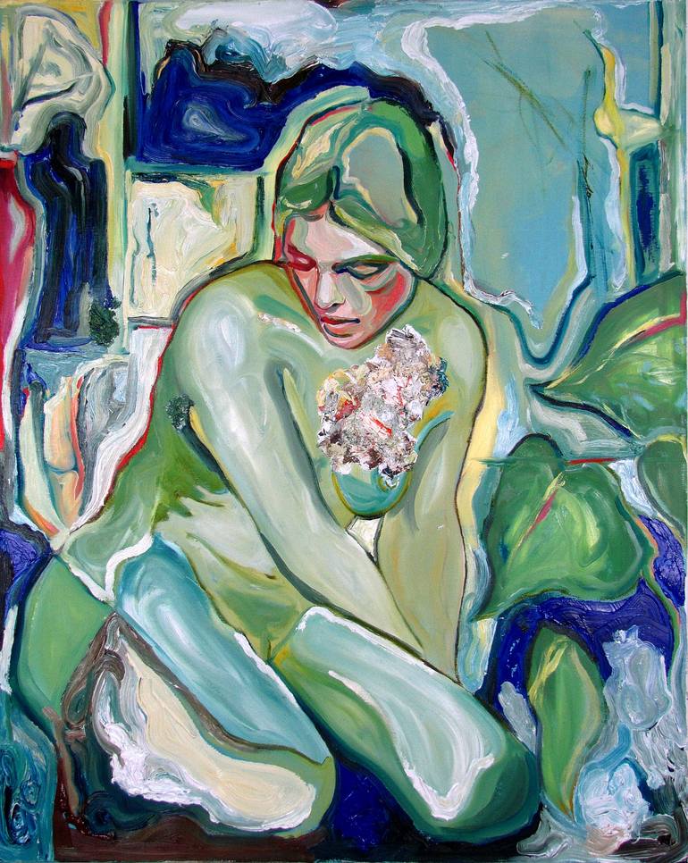 Print of Abstract Expressionism Nude Paintings by Jeremy Allan