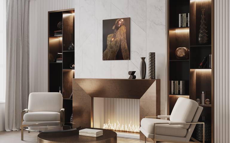 Original Art Deco People Painting by Wencke Uhl