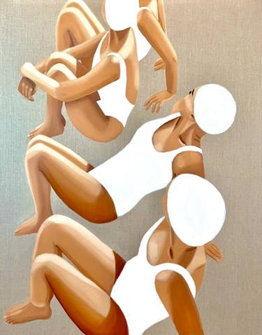 Original Figurative Beach Paintings by Wencke Uhl