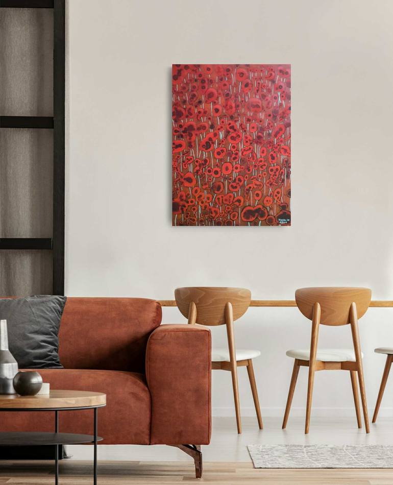 Original Abstract Floral Painting by Wencke Uhl