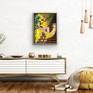 original painting; acrylic and paper on stretched canvas; 23.6x31.5". Sides painted, ready to hang (unframed).