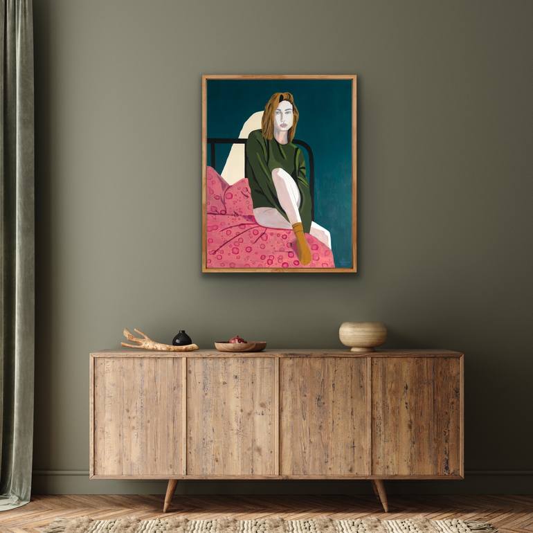 Original Abstract People Painting by Wencke Uhl