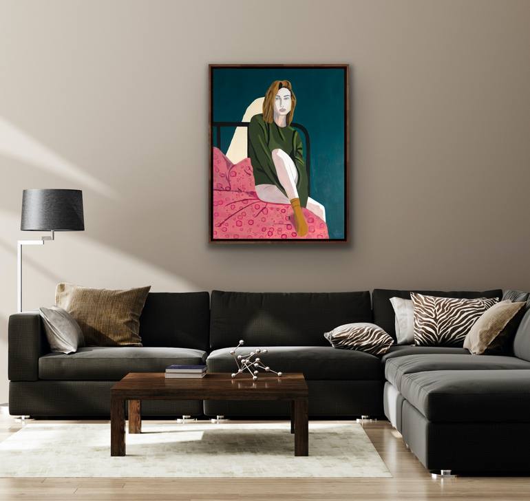 Original Abstract People Painting by Wencke Uhl