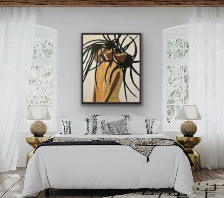 Original Abstract People Painting by Wencke Uhl