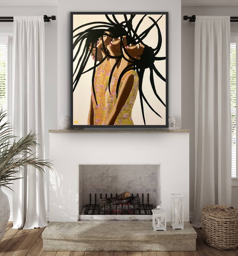 Original Abstract People Painting by Wencke Uhl