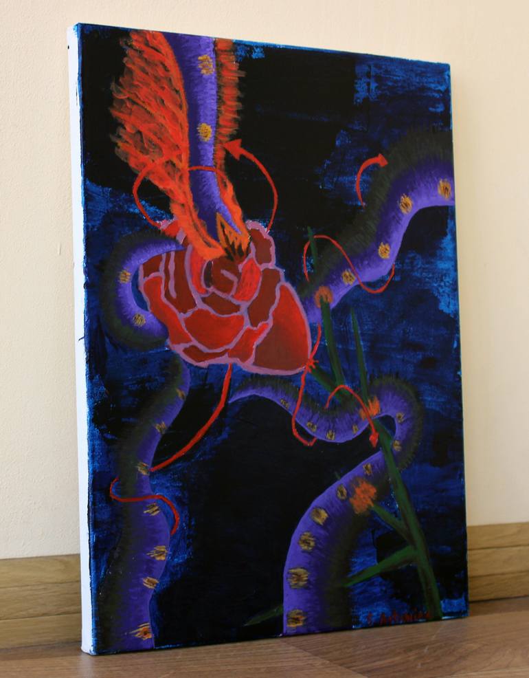 Original Expressionism Floral Painting by Sofiia Astanina