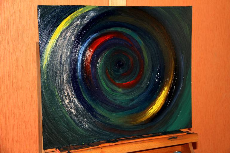 Original Abstract Expressionism Outer Space Painting by Andrei Shepelev
