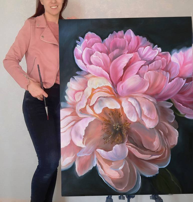 Original Modernism Botanic Painting by Masha Abdum