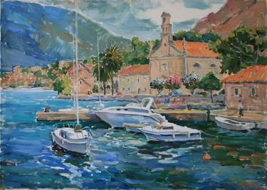 Print of Realism Yacht Paintings by Oleg Mishchenko