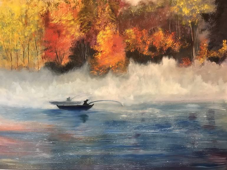 Original Realism Boat Painting by Irina Lepishina