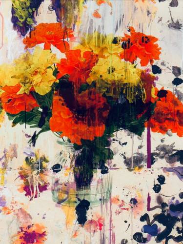 Original Abstract Botanic Paintings by Moises Monteferro