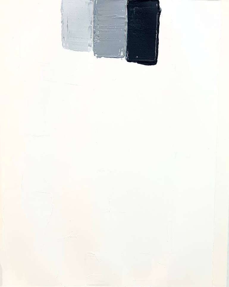 Original Abstract Painting by David Woodford | Abstract Art on Paper | Shades of Gray