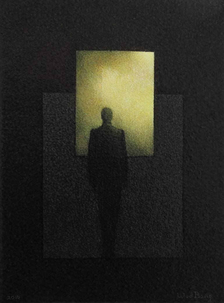 Original Abstract Light Painting by Willy Van Den Berg