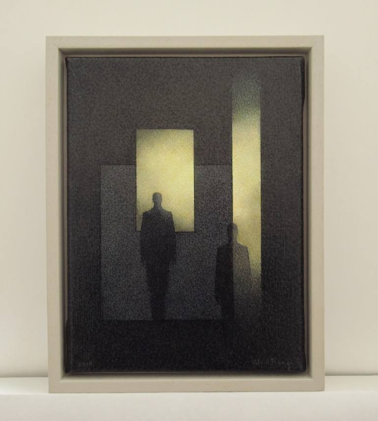 Original Abstract Men Painting by Willy Van Den Berg