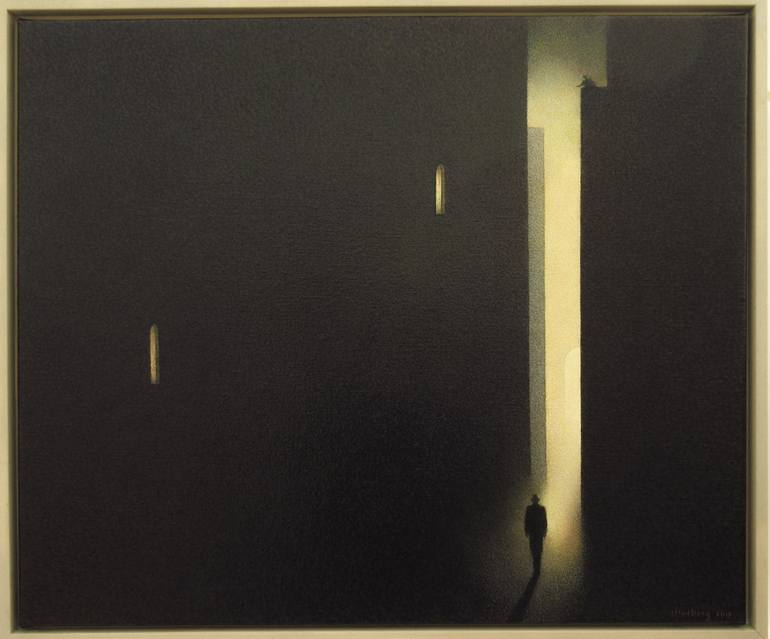 Original Figurative Cities Painting by Willy Van Den Berg