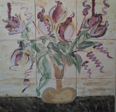 Print of Expressionism Floral Paintings by Marcia Tannure