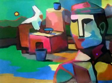 Original Abstract Painting by Yerlan Nazarkulov