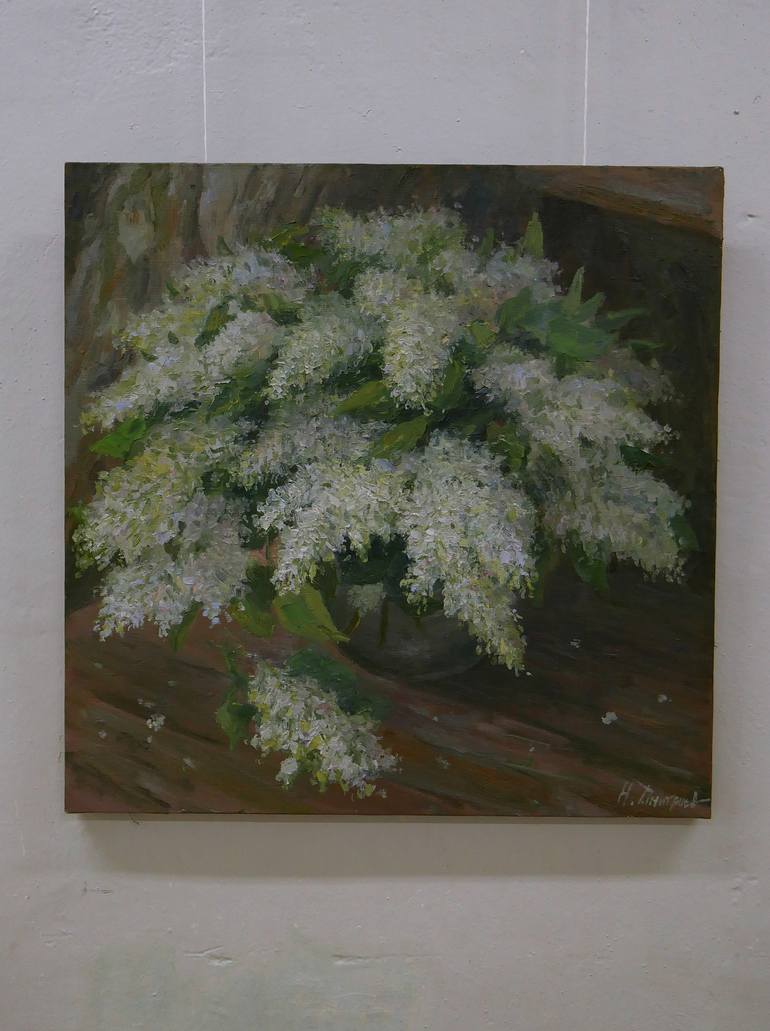 Original Impressionism Floral Painting by Nikolay Dmitriev