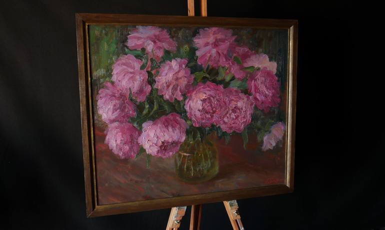 Original Impressionism Floral Painting by Nikolay Dmitriev