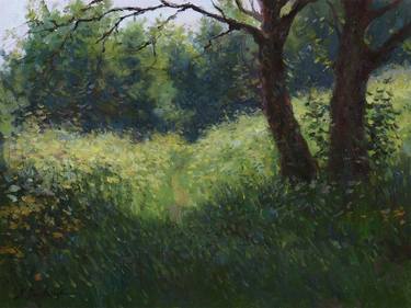 The June Sunny Morning. Original Summer Oil Painting thumb