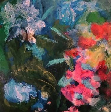 Original Abstract Expressionism Floral Paintings by Donna Shields