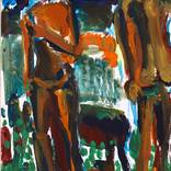 Study of Two Tahitian Women on the Beach (After Paul Gauguin) II by Dana Blickensderfer