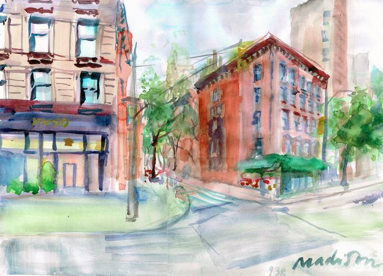 Original Realism Architecture Painting by margo ozog