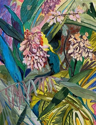Original Expressionism Botanic Mixed Media by Diane Lucille Meyer