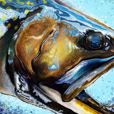 Original Fish Mixed Media by Michael Higgins