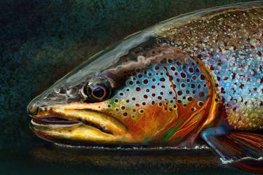 The Night Hunter Brown Trout - Limited Edition of 50 thumb