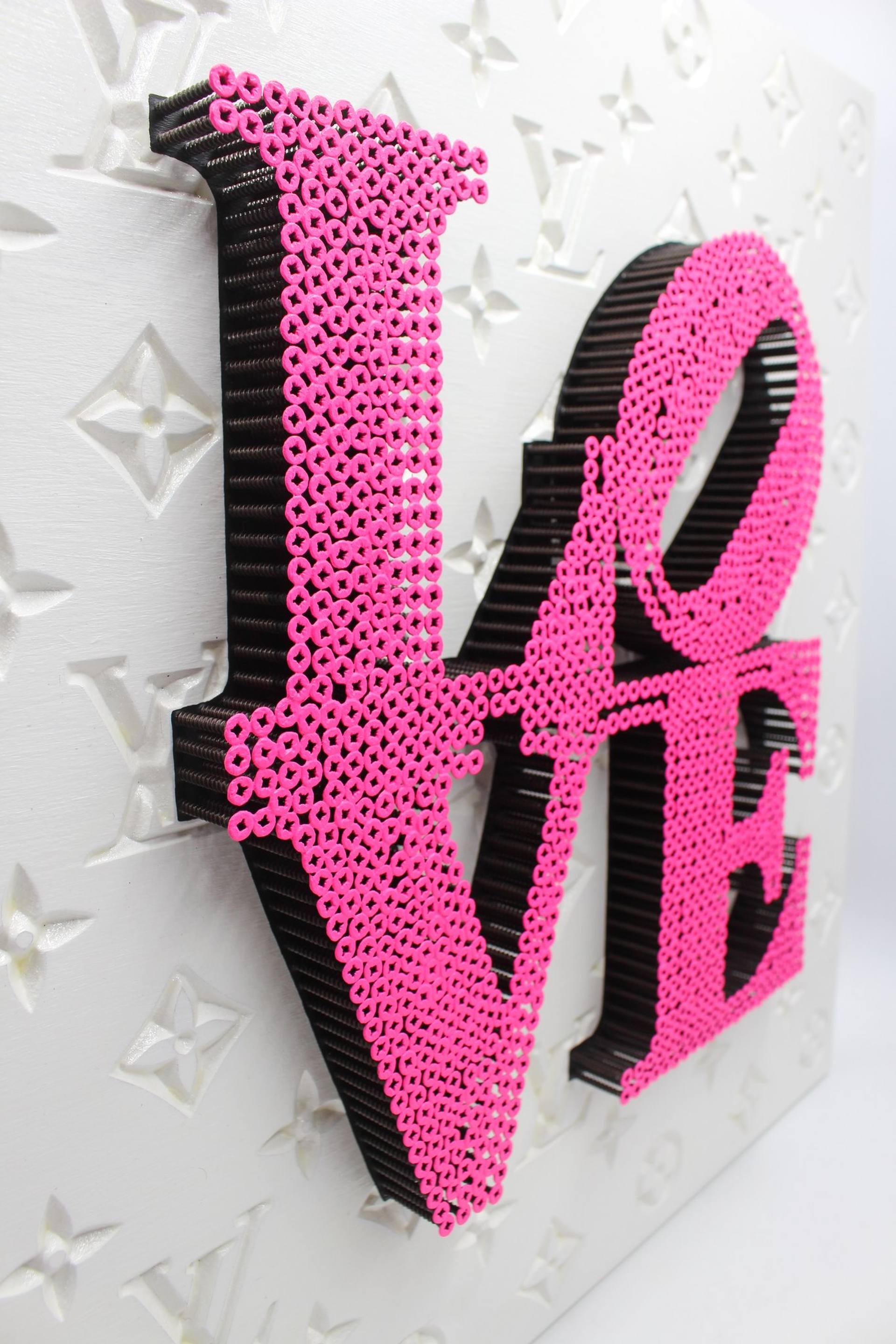 LOVE INDIANA LOUIS VUITTON (BIG PINK FLUO) Painting by ALESSANDRO PADOVAN