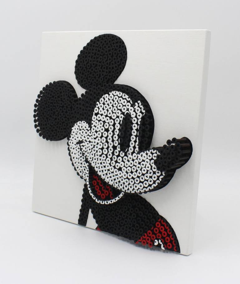 Acrylic bookmark engraved with Mickey Mouse pattern and then hand