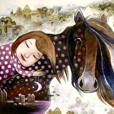 Original Horse Painting by Nadezhda Bogacheva